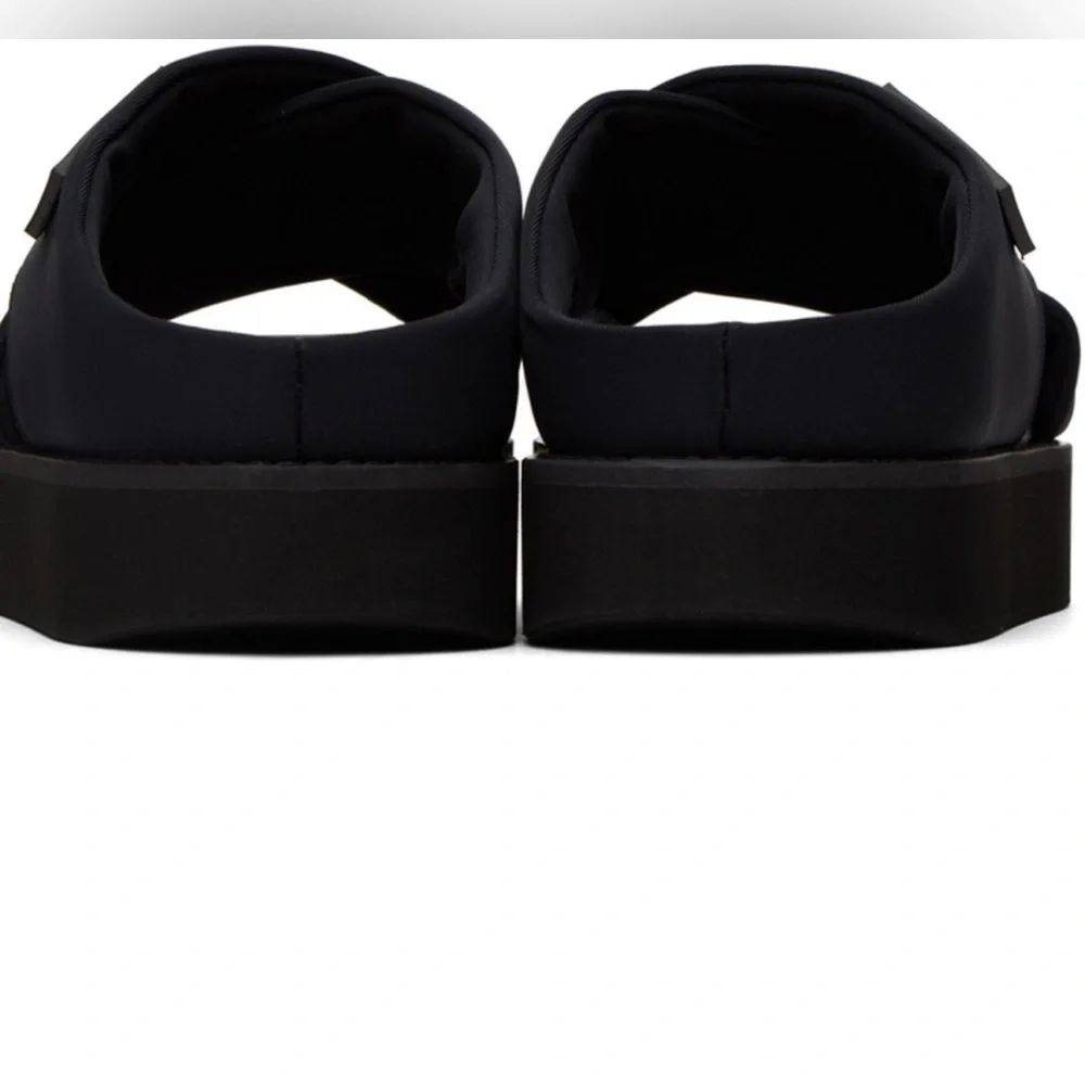 Ganni woman’s  Black Crossover Platform Slides Sz 42